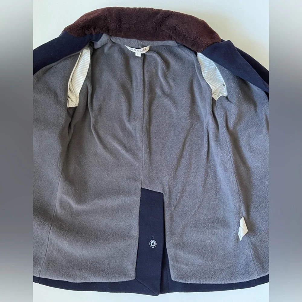 Caramel Baby & Child Boys’ Codnor Coat, Navy Melton - Size 3